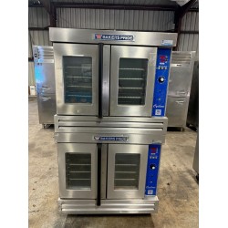 USED BAKERS PRIDE DOUBLE STACK GAS OVEN 