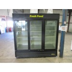 USED TRUE 3 DOOR COMMERCIAL MERCHANDISER REFRIGERATOR MODEL GDM-72