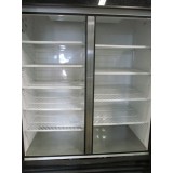 USED TRUE 2 DOOR COMMERCIAL MERCHANDISER REFRIGERATOR MODEL GDM-49-LD