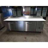 BRAND NEW IKON IPP94 94" THREE DOOR REFRIGERATED PIZZA PREP TABLE BRAND NEW IKON IPP94 94
