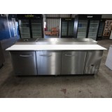 BRAND NEW IKON IPP94 94" THREE DOOR REFRIGERATED PIZZA PREP TABLE BRAND NEW IKON IPP94 94