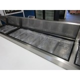 BRAND NEW IKON IPP94 94" THREE DOOR REFRIGERATED PIZZA PREP TABLE BRAND NEW IKON IPP94 94