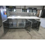BRAND NEW IKON IPP94 94" THREE DOOR REFRIGERATED PIZZA PREP TABLE BRAND NEW IKON IPP94 94