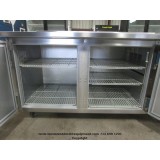 USED BEVERAGE AIR 2 SOLID DOOR WORKTOP REFRIGERATOR WTR67AHC