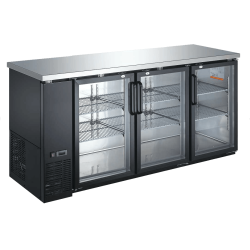 Drago 72″ Glass Door Hinged Back Bar Cooler