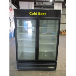 USED TRUE 2 DOOR COMMERCIAL MERCHANDISER REFRIGERATOR MODEL GDM-49-LD
